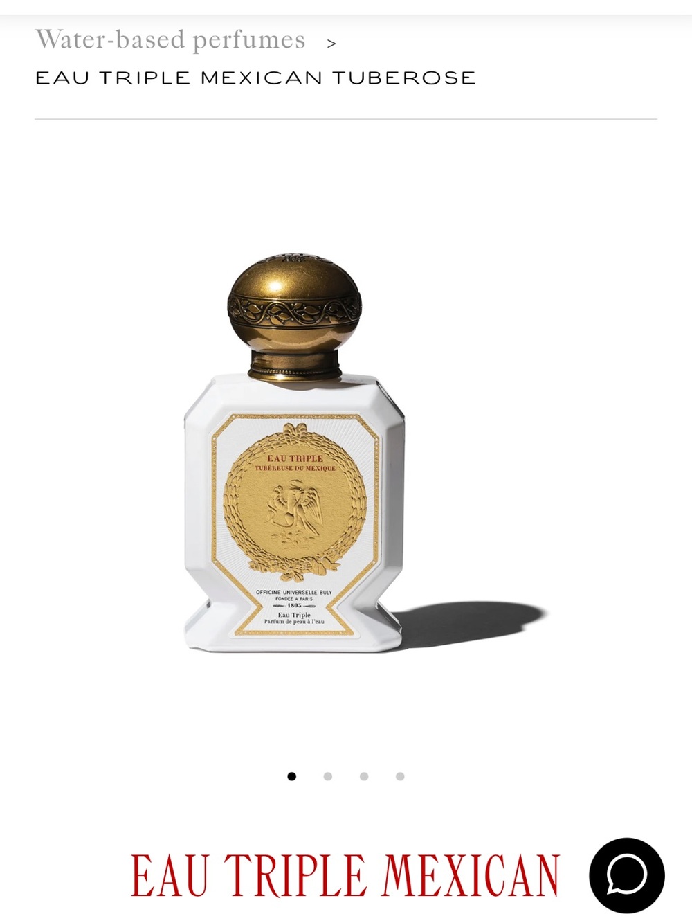 Eau Triple Mexican Tuberose Perfume